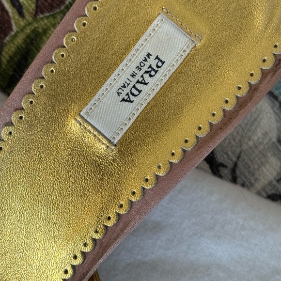 Prada kitten mule slippers 1950’s lucite carved heel retro riviera Italian - Picture 4 of 12